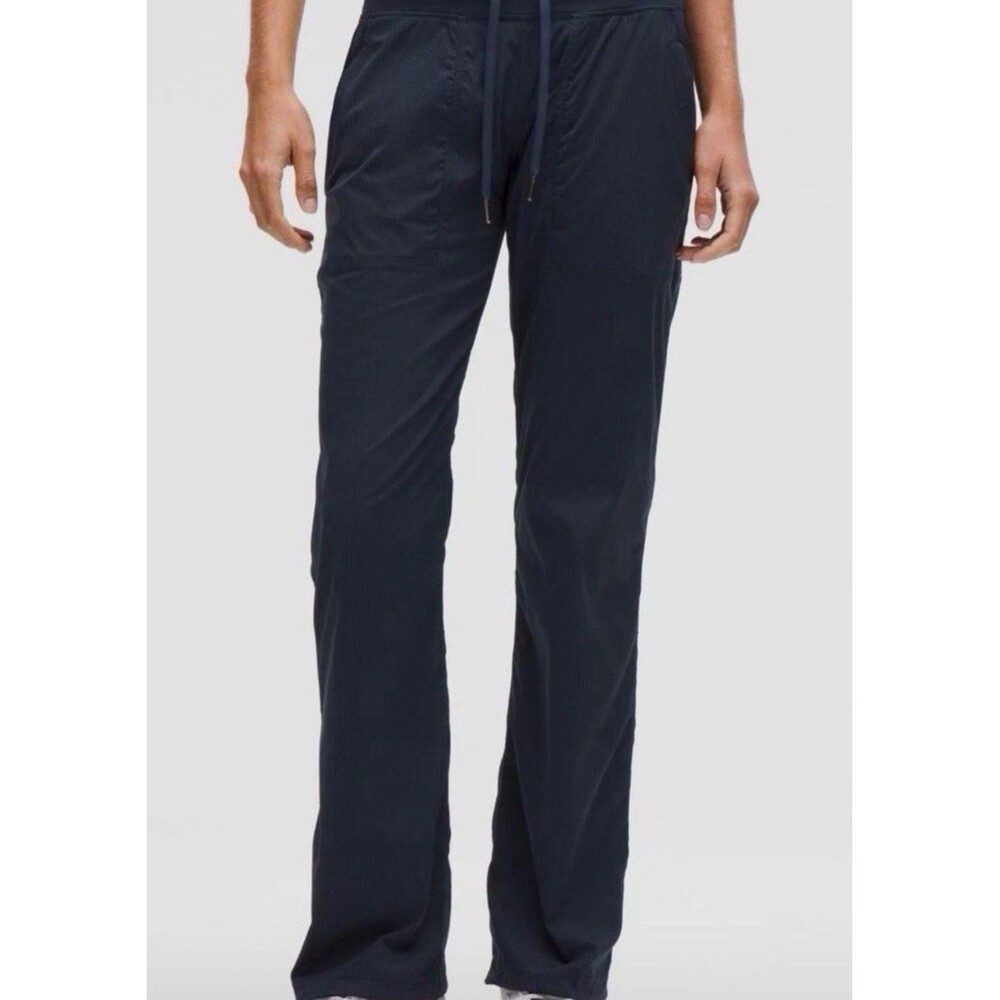 Lululemon Dance Studio Pants Womens 4 Navy Blue Drawstring Jogger Athletic